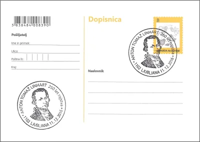 260 LET ROJSTVA ANTONA TOMAŽA LINHARTA